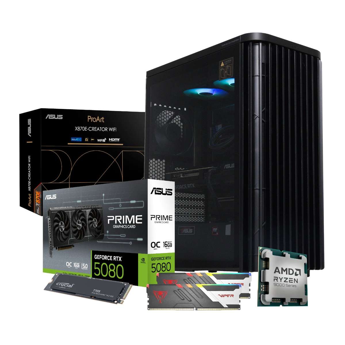Pcbuilder Ryzen 9 9950X Rembrandt Windows 11 Creator PC