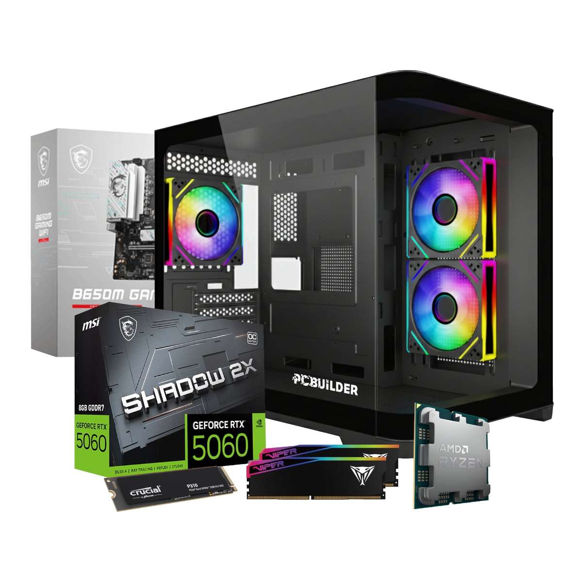 Pcbuilder Ryzen 5 7600 Specialist Windows 11 Gaming PC