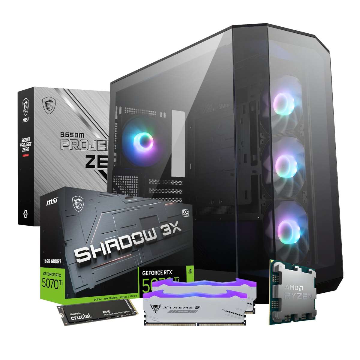 Pcbuilder Ryzen 7 9800X3D Valkyrie Windows 11 Gaming PC