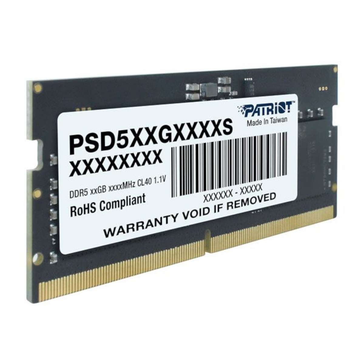 Patriot Signature Line DDR5 8GB 4800MHZ Single Rank SODIMM Notebook Memory