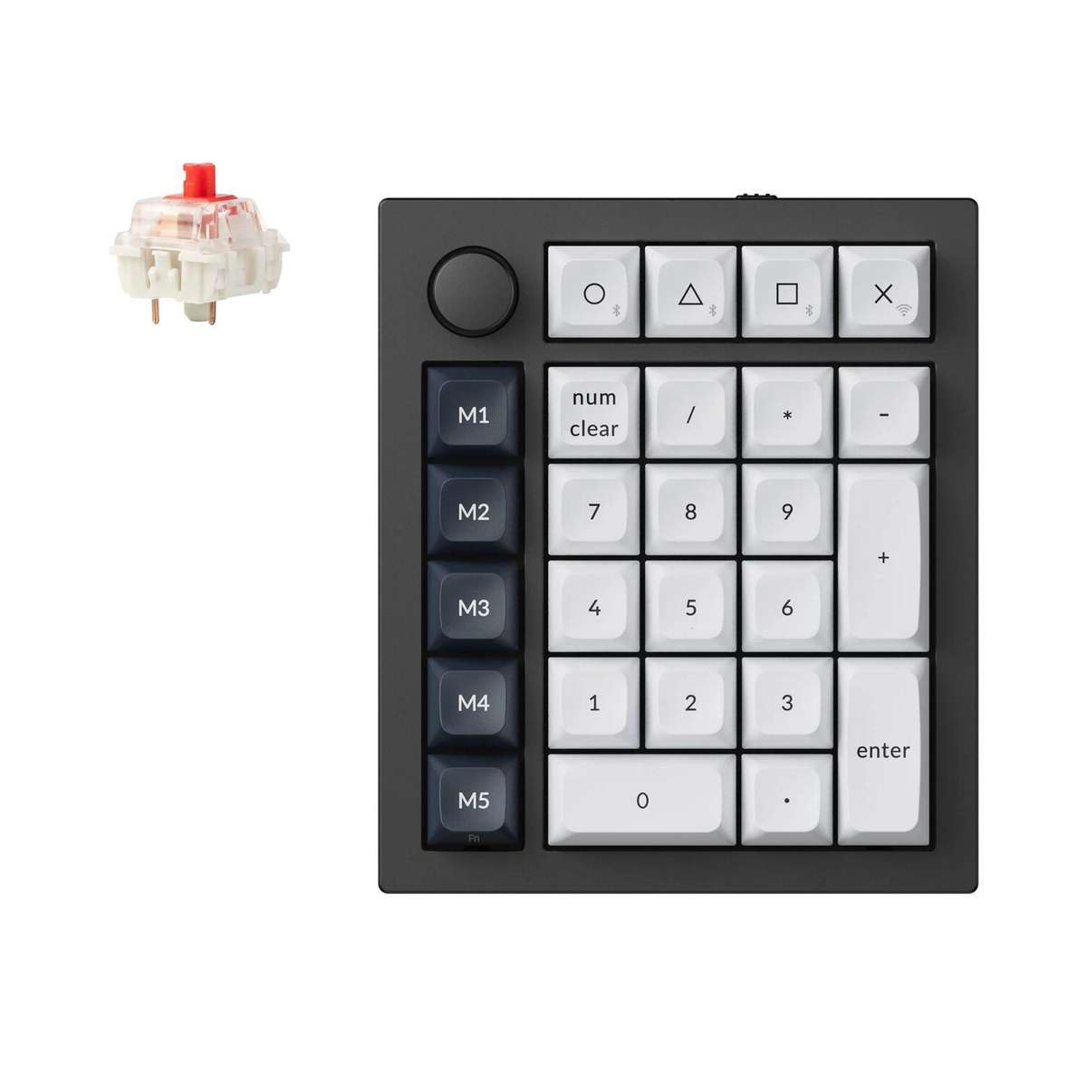 Keychron Q0 Max Qmk Gateron Jupiter Red RGB Wireless Custom Number Pad Carbon Black