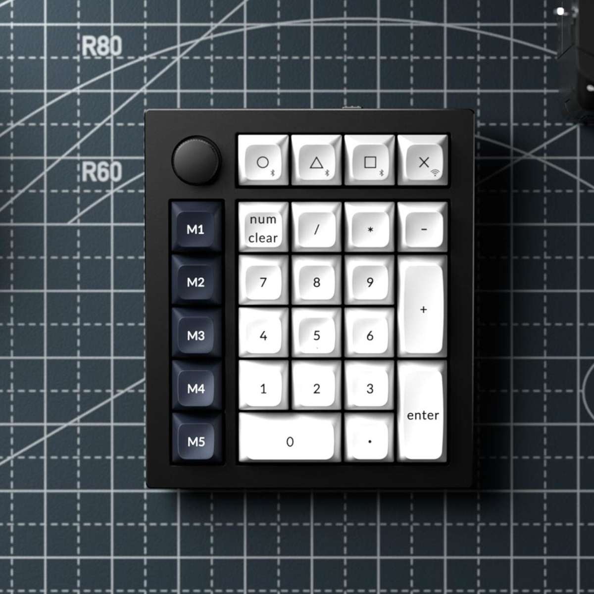 Keychron Q0 Max Qmk Gateron Jupiter Red RGB Wireless Custom Number Pad Carbon Black