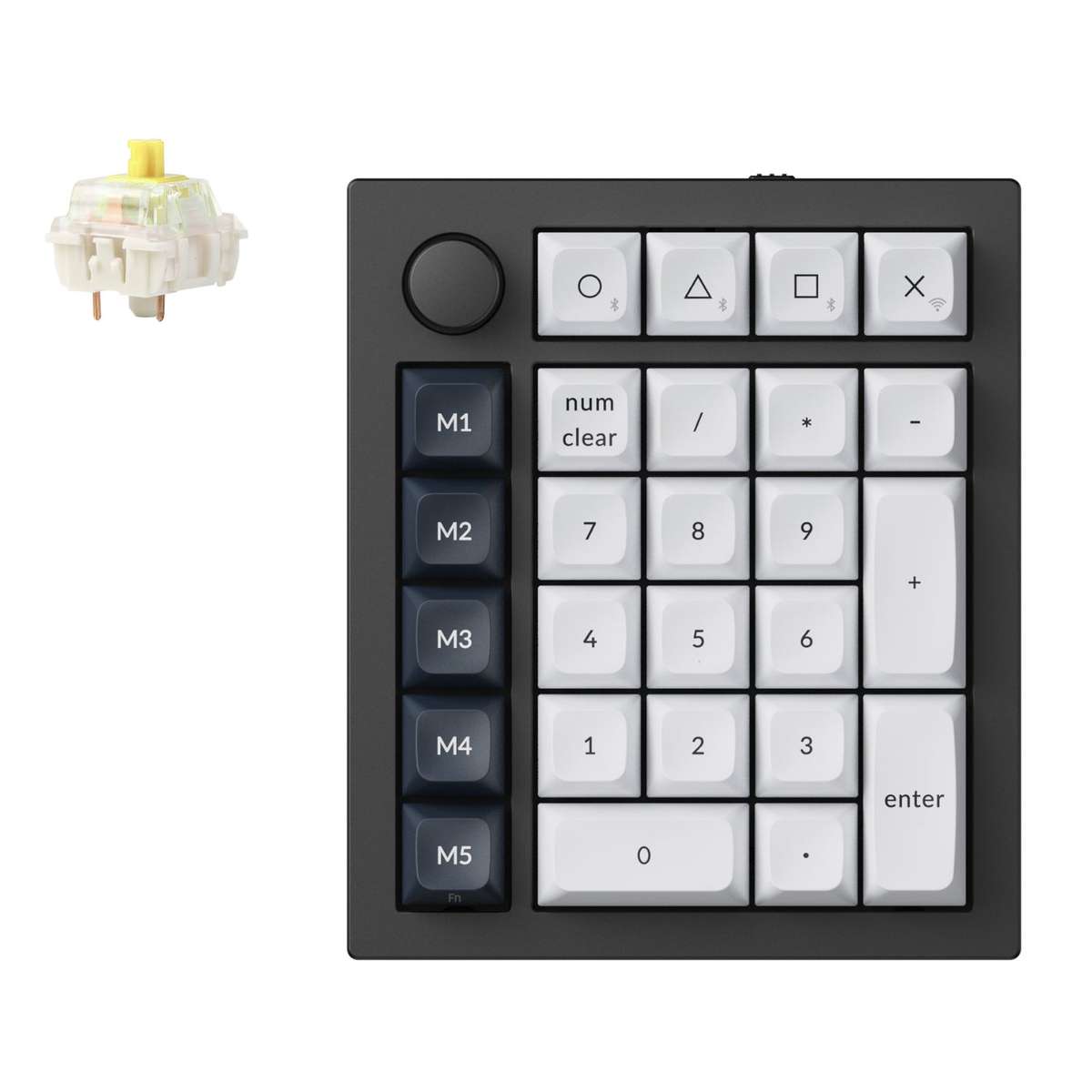 Keychron Q0 Max Qmk Gateron Jupiter Banana RGB Wireless Custom Number Pad Shell White