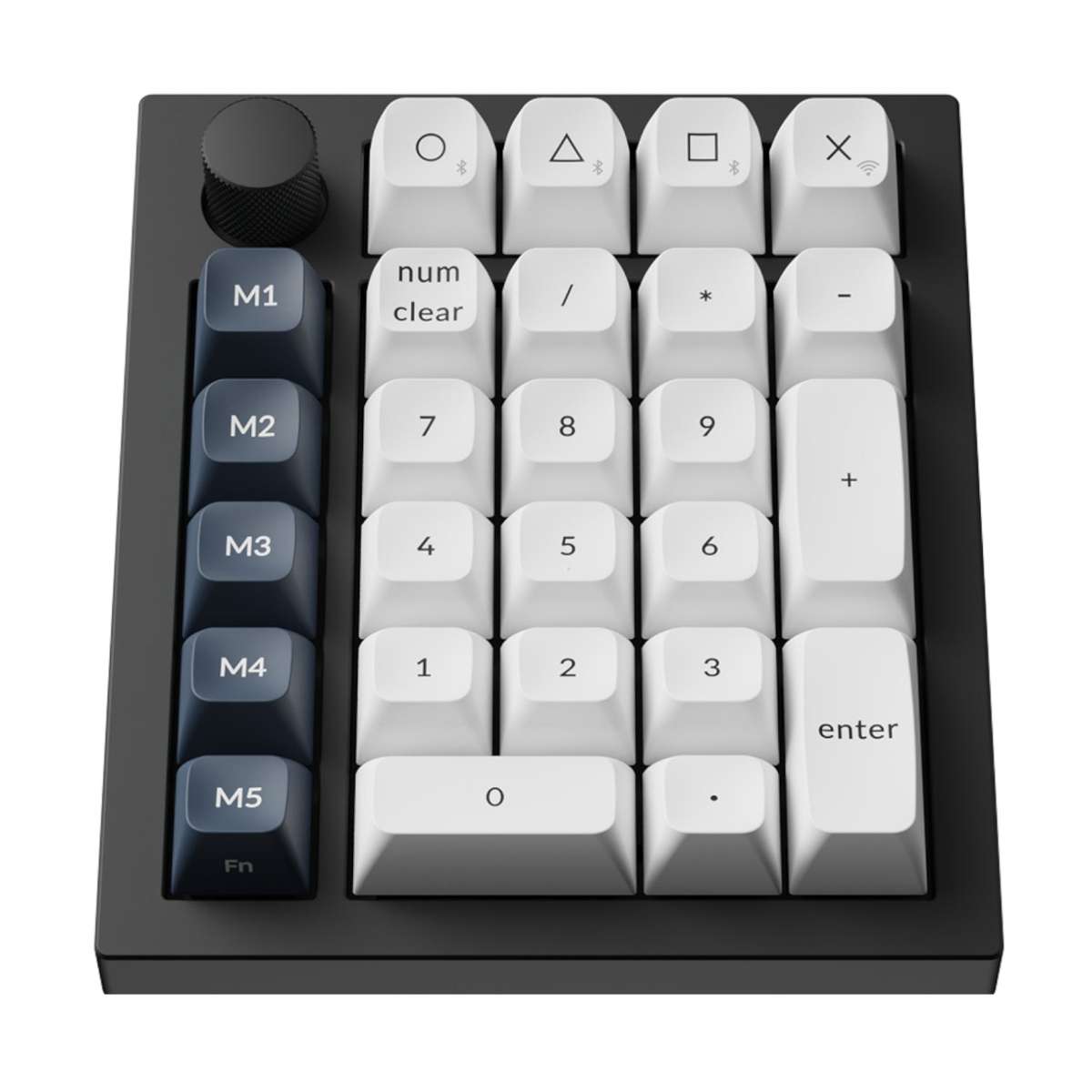 Keychron Q0 Max Qmk Gateron Jupiter Banana RGB Wireless Custom Number Pad Shell White