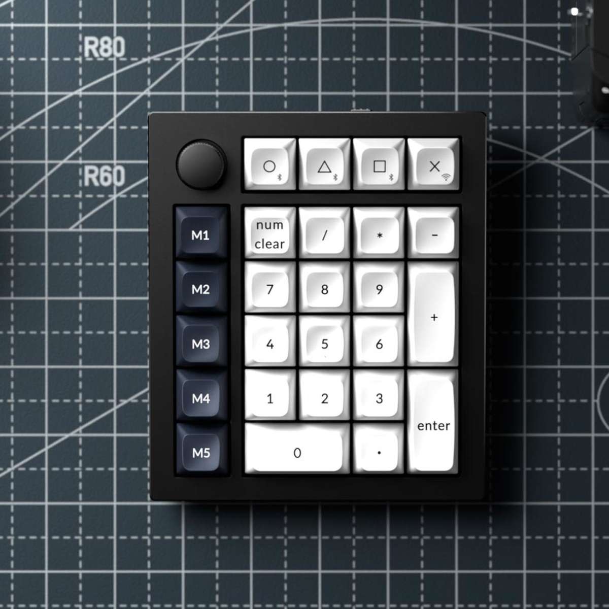 Keychron Q0 Max Qmk Gateron Jupiter Banana RGB Wireless Custom Number Pad Shell White