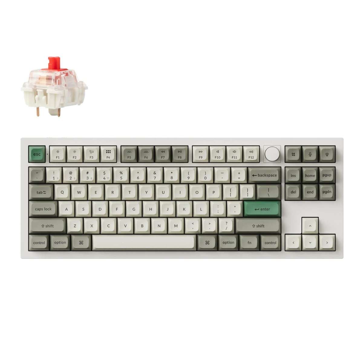 Keychron Q3 Max 80% Full Assembled Knob Red Switch Hot-Swap Gateron Jupiter RGB Wireless Keyboard...