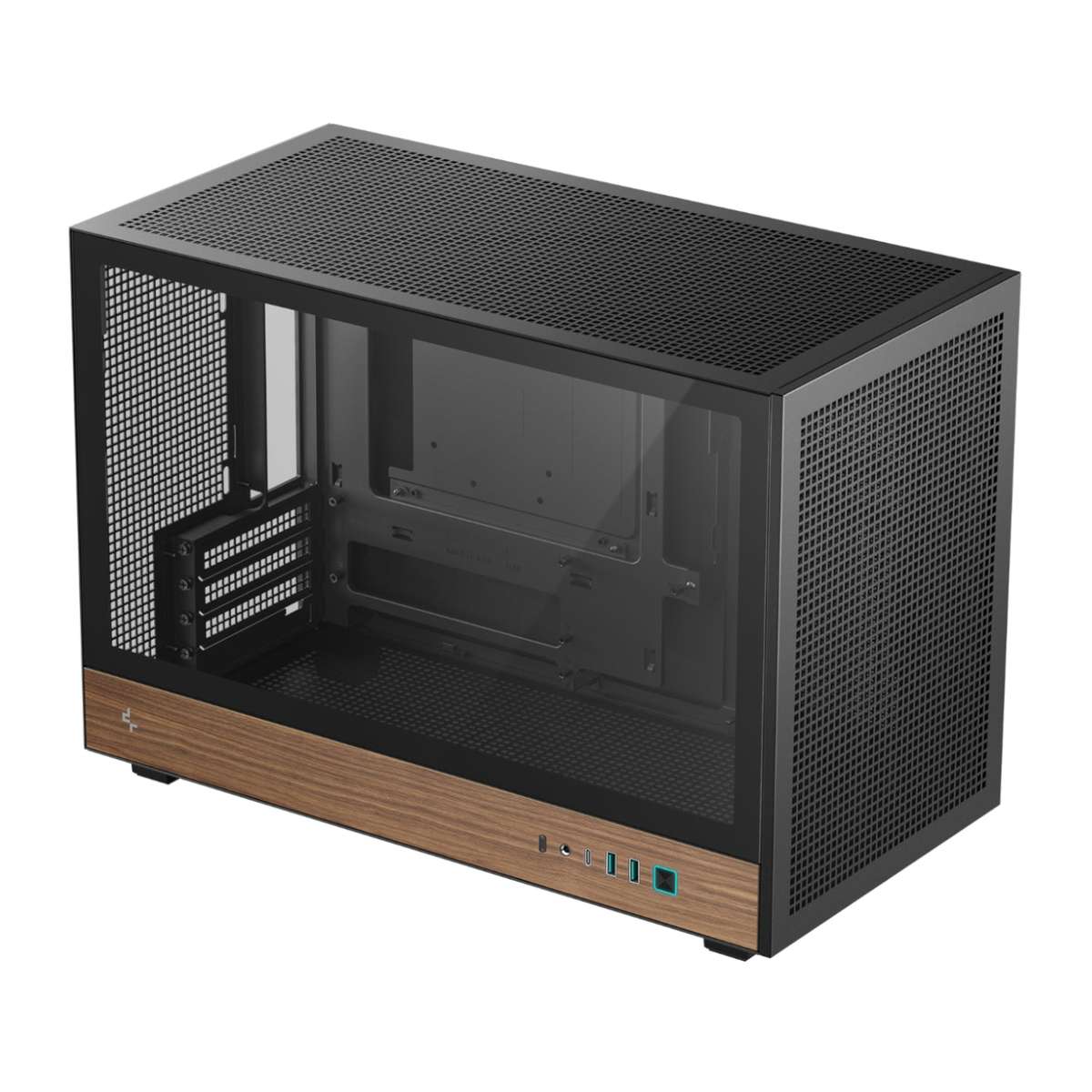 Deepcool CH260 Wood MATX Gaming Chassis Black