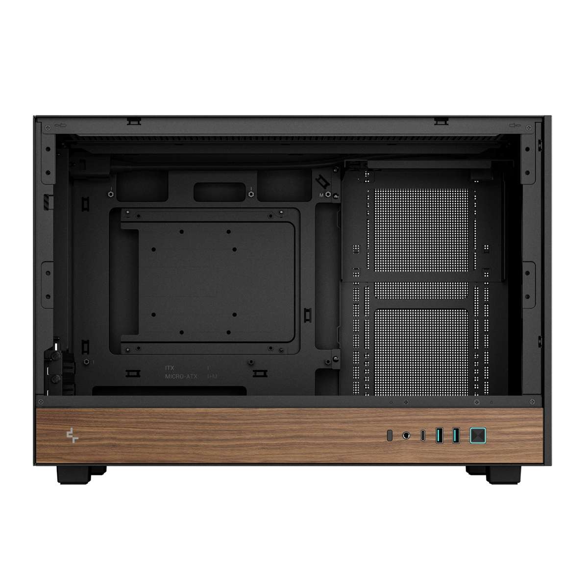 Deepcool CH260 Wood MATX Gaming Chassis Black