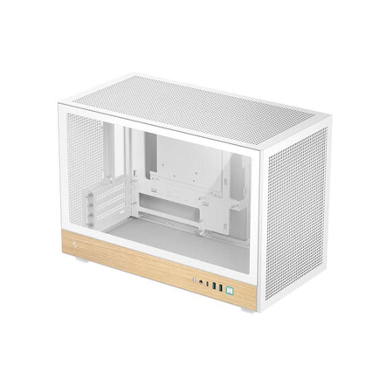 Deepcool CH260 Wood MATX Gaming Chassis White
