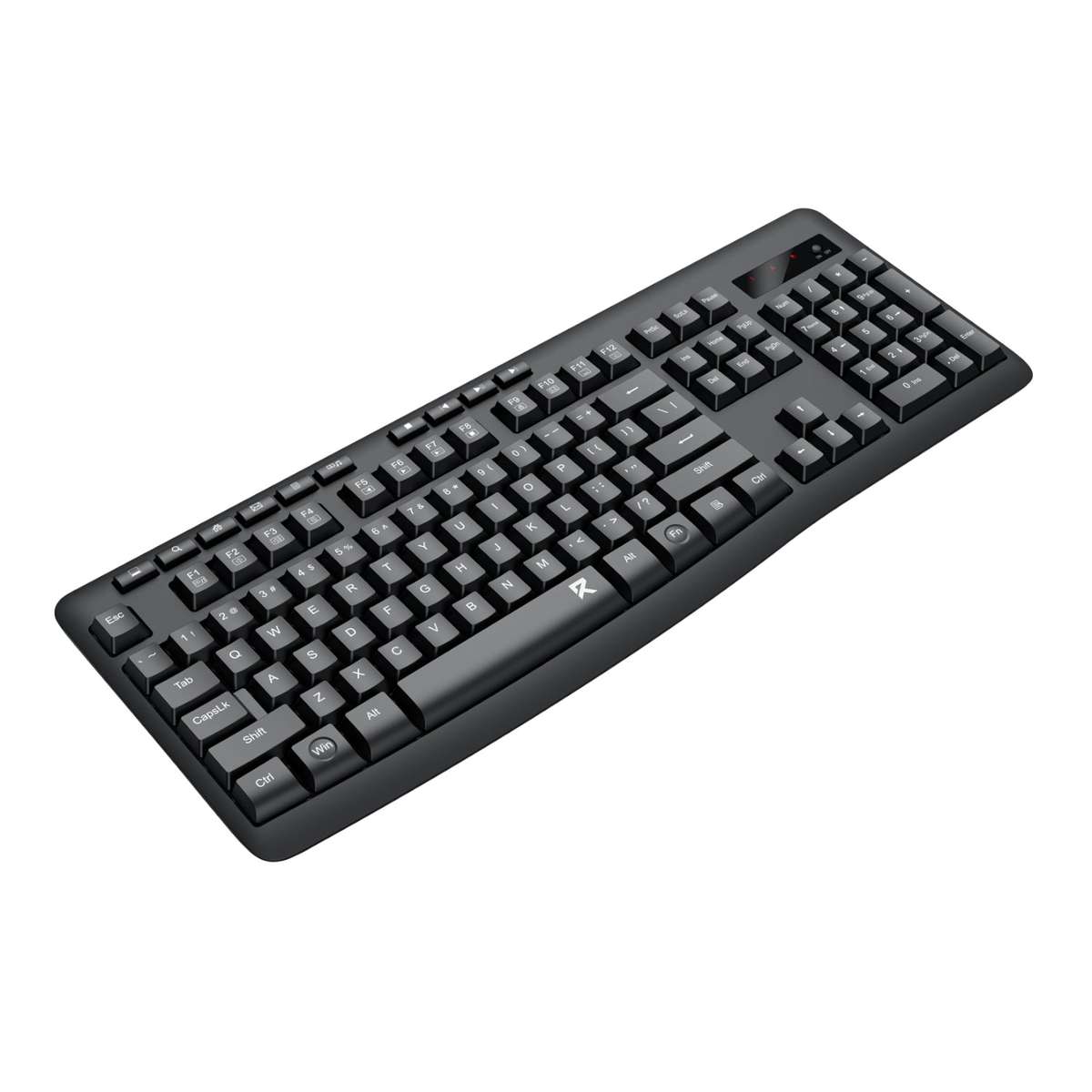Redragon BK-7367 Full-Size Ergonomic Wireless Membrane Office Keyboard Black