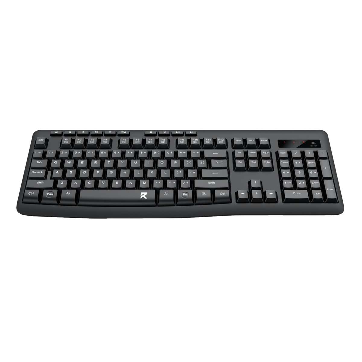 Redragon BK-7367 Full-Size Ergonomic Wireless Membrane Office Keyboard Black