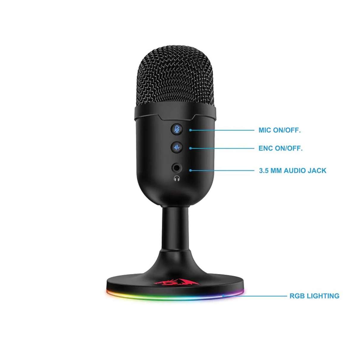 Redragon GM303 Pulsar Gaming Stream Microphone Black