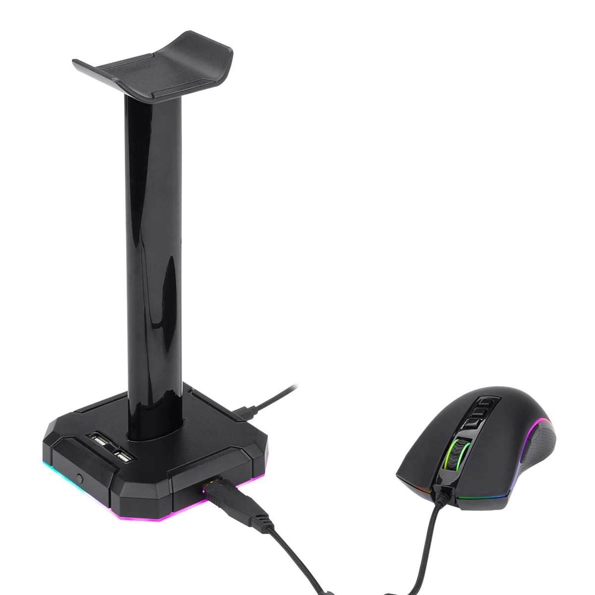 Redragon HA300 Scepter Pro RGB Headset Stand With USB Hub (4 X USB 2.0, RGB Lighting)