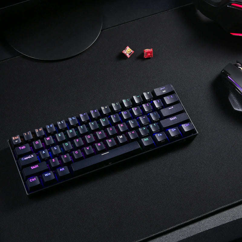 Redragon Draconic Pro Mechanical 61 Key|bluetooth 5.0|RGB 9 Colour Modes|rechargable Battery|type...