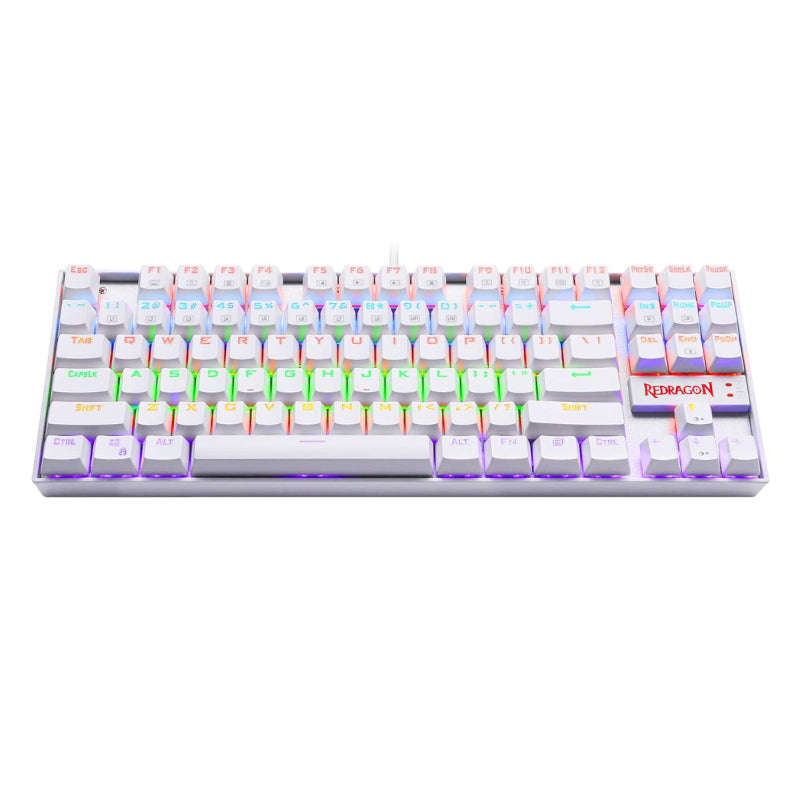 Redragon Kumara Mechanical 87 Key|rgb Backlit Gaming Keyboard White