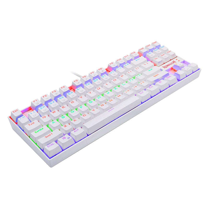Redragon Kumara Mechanical 87 Key|rgb Backlit Gaming Keyboard White