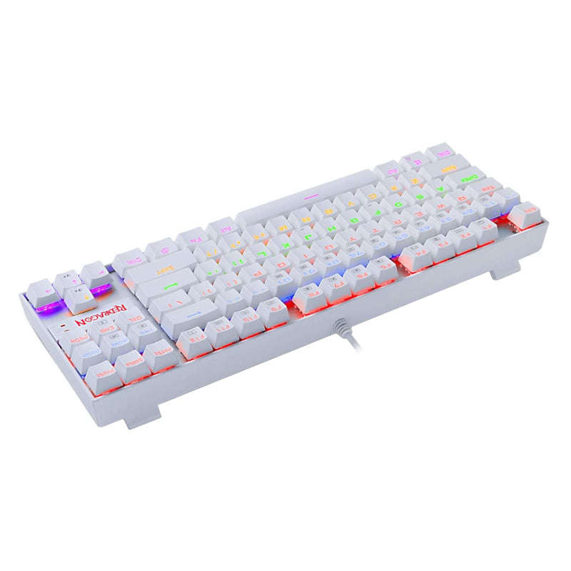 Redragon Kumara Mechanical 87 Key|rgb Backlit Gaming Keyboard White