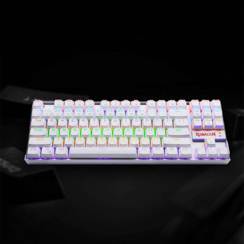 Redragon Kumara Mechanical 87 Key|rgb Backlit Gaming Keyboard White