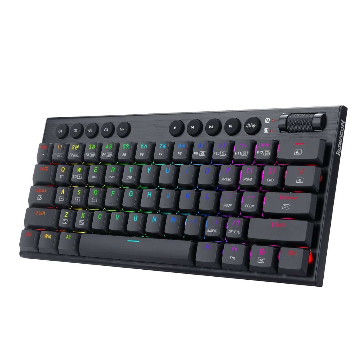 Redragon Horus Mini 61KEY Red Switch RGB Low Profile Gaming Mechanical Keyboard Black