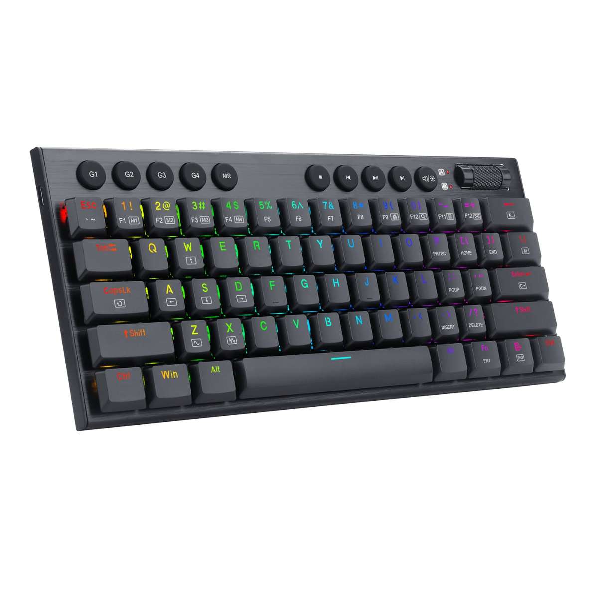 Redragon Horus Mini 61KEY Red Switch RGB Low Profile Gaming Mechanical Keyboard Black