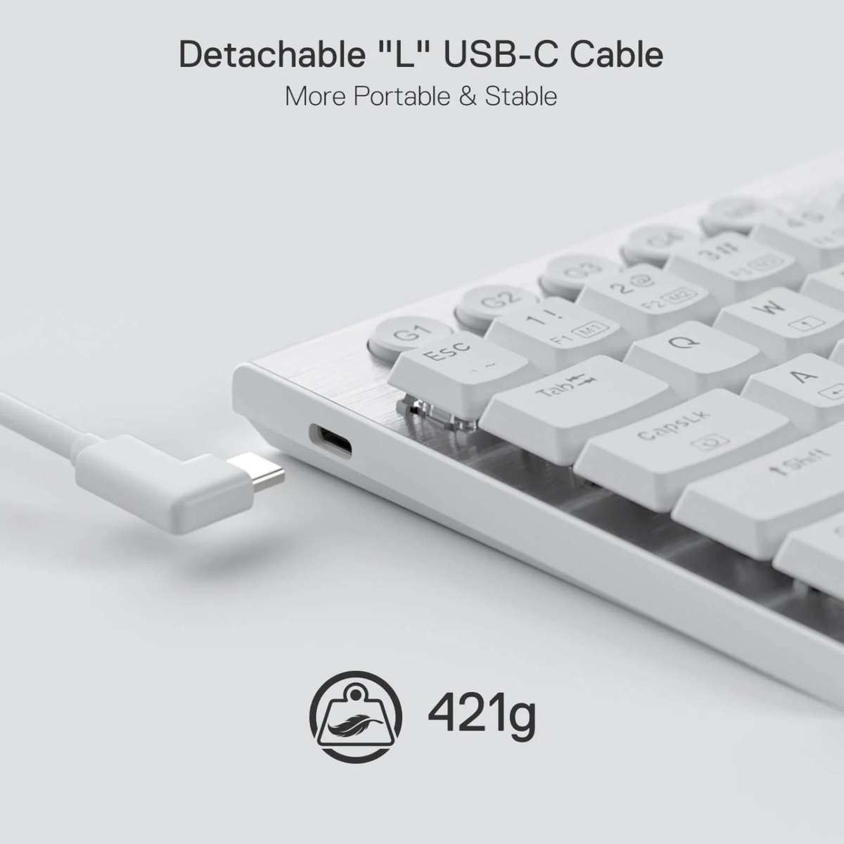 Redragon K632 Horus Mini 60% RGB Wired Gaming Keyboard  White