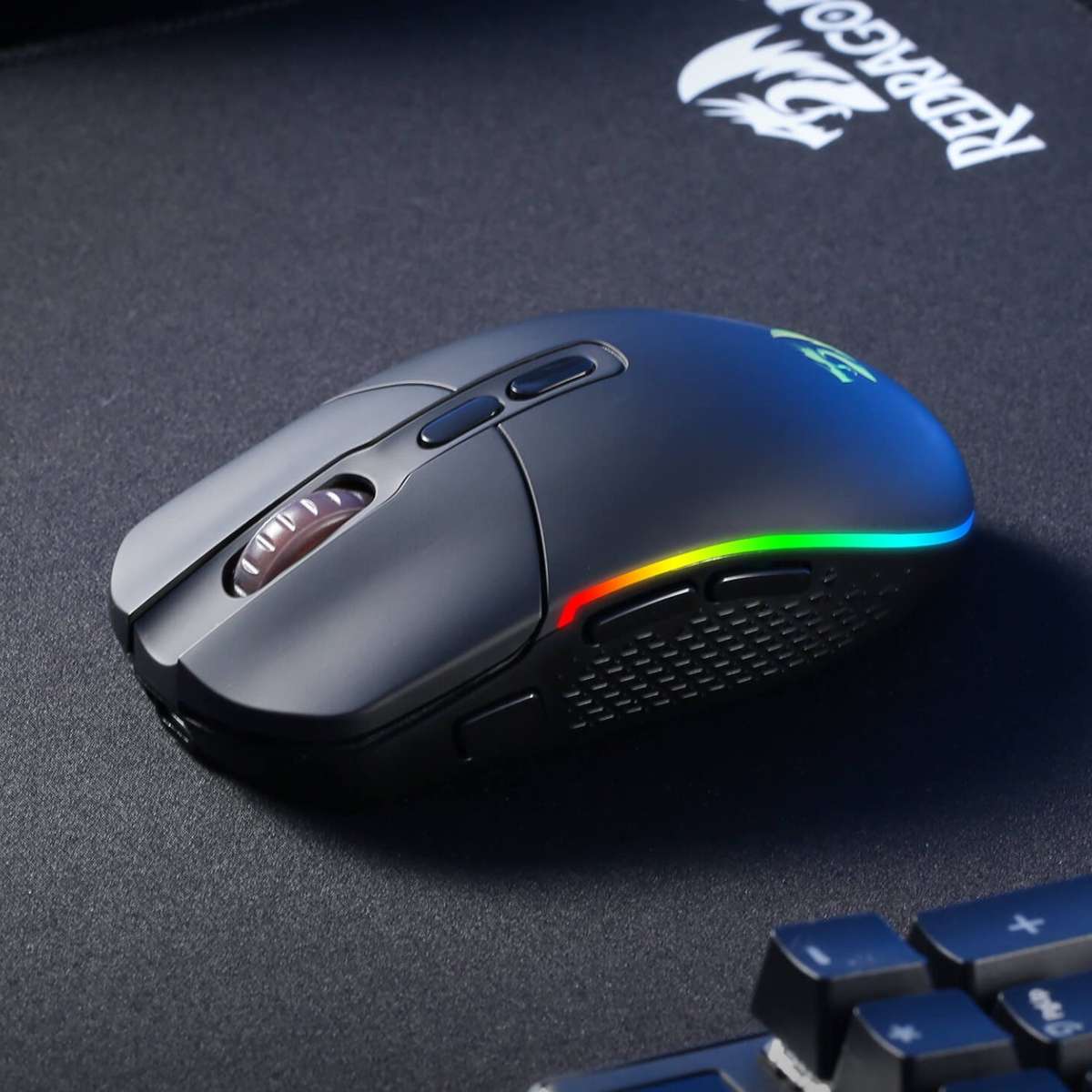 Redragon M719 Pro Invader 10000DPI 2.4GHZ Wireless Gaming Mouse Black