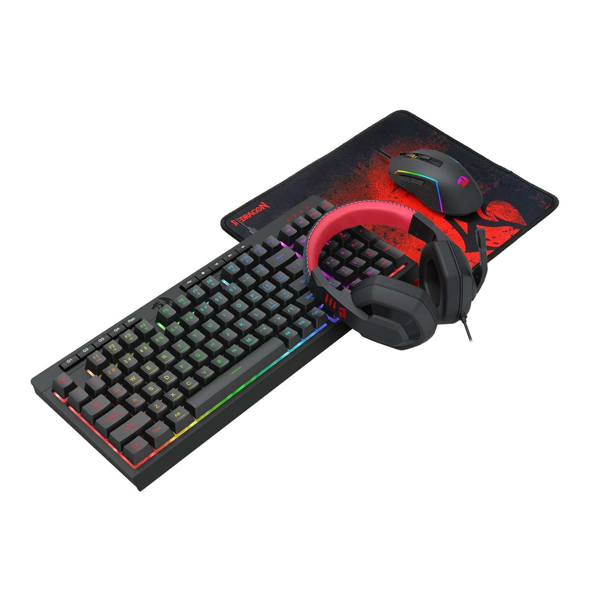 Redragon 4-IN-1 Keyboard | Mouse | Mousepad | Headset Gaming Combo