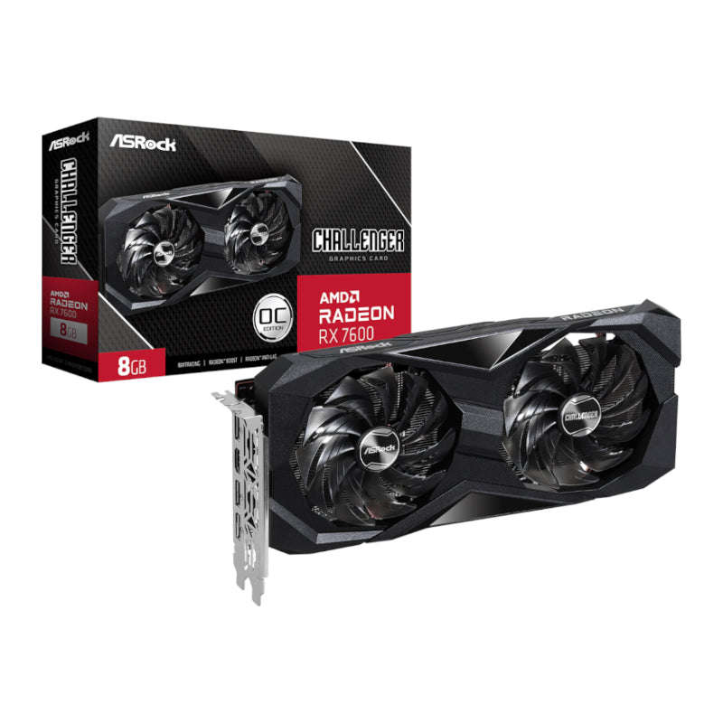 Asrock Radeon RX7600 Challenger 8G Oc GDDR6 128-BIT Graphics Card