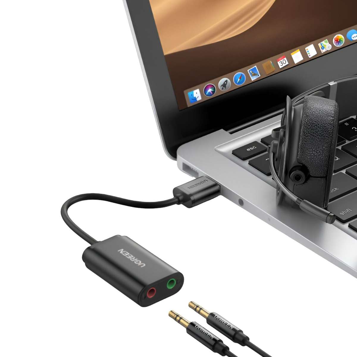 Ugreen USB To 3.5MM External Stereo Sound Adapter Black