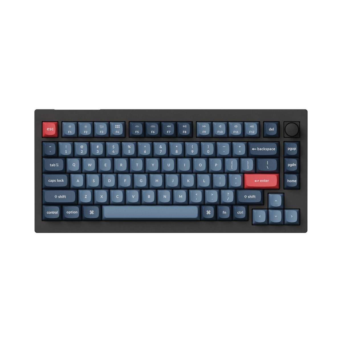 Keychron V1 Max Qmk/Via Wireless Custom Mechanical Keyboard | Brown Switches  Black