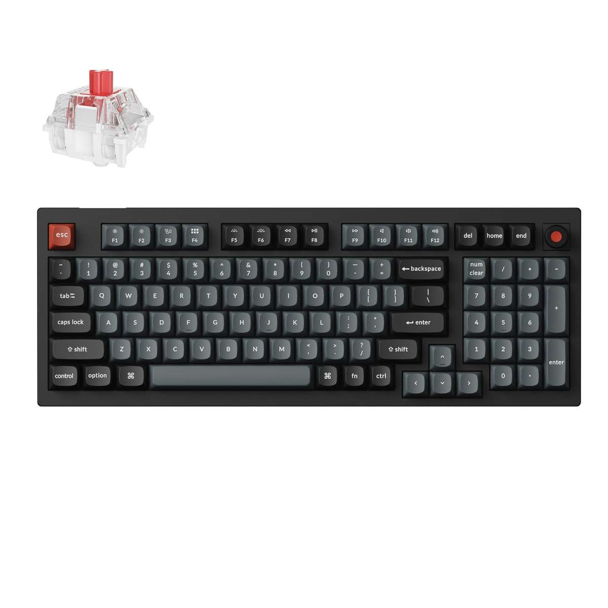 Keychron V5 Ultra 96% 8K Red Switch Hot-Swapple Silk Pom RGB Wireless Keyboard