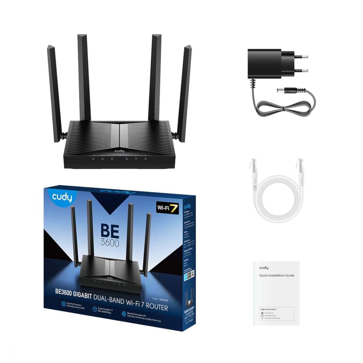 Cudy BE3600 Gigabit WI-FI 7 Router ( )