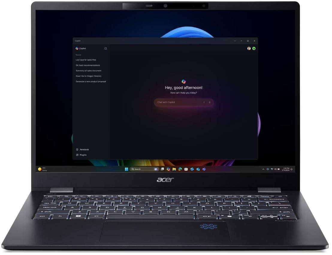 Acer TMP614-54T-TCO-72H5 INTEL Core Ultra 7 Processor 268V 14" Wuxga IPS Touch Uma No External Vi...