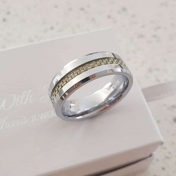 Matthew Men's Ring, Tungsten Stainless Steel, Sizes 8,9,10,11,12 - Size 12