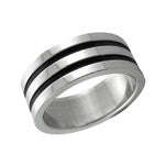 Mark Men's Stainless Steel Band Ring, Sizes 6,7,8 - Size 8