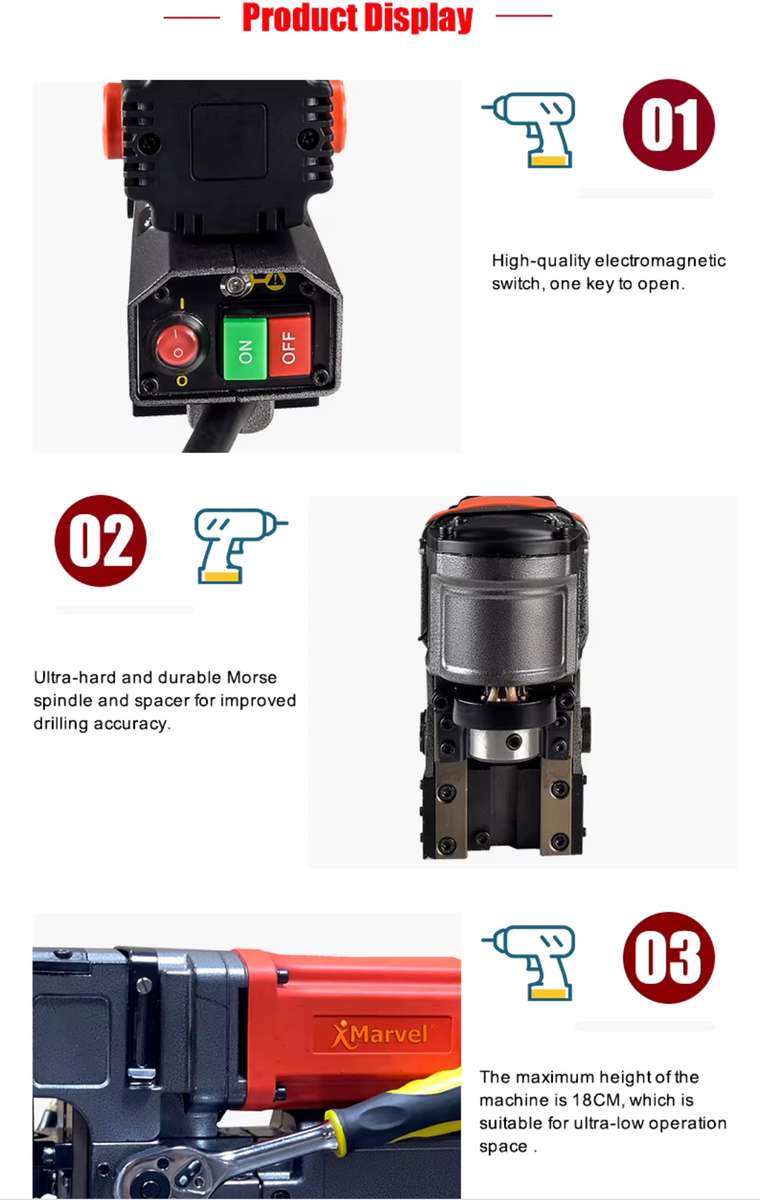 ProPower Magnetic Base Drill Low Profile - 50mm
