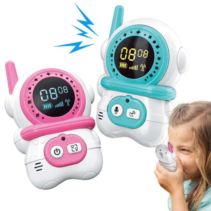 Walkie Talkies for Kids 2 PCS Cute Astronaut Walkie Talkies Long Range Walkie Talkie with Voice C...