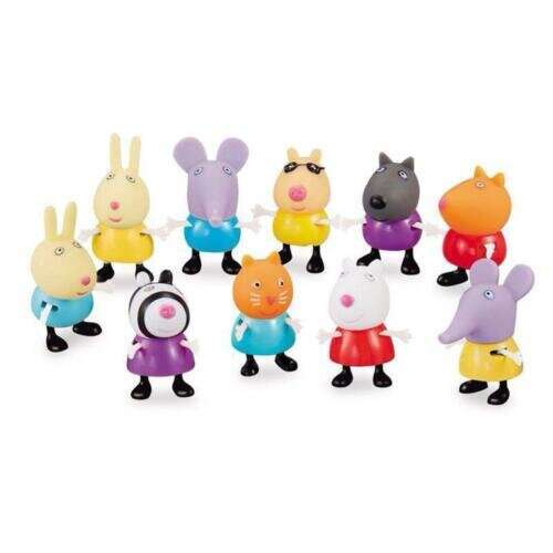 10pcs Peppa Pig Family Friends Dolls Action Figure Toys