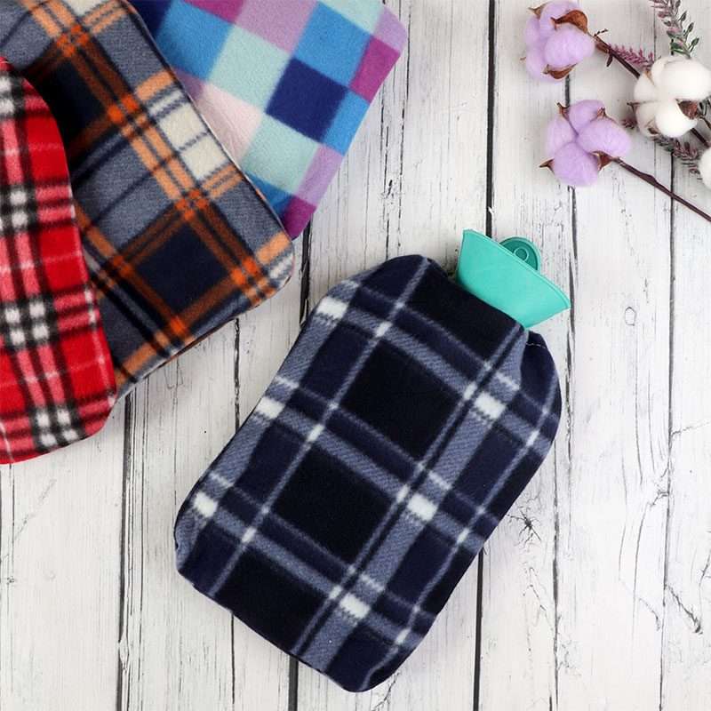 2L Hot Water Bottle With A Cover - Blue