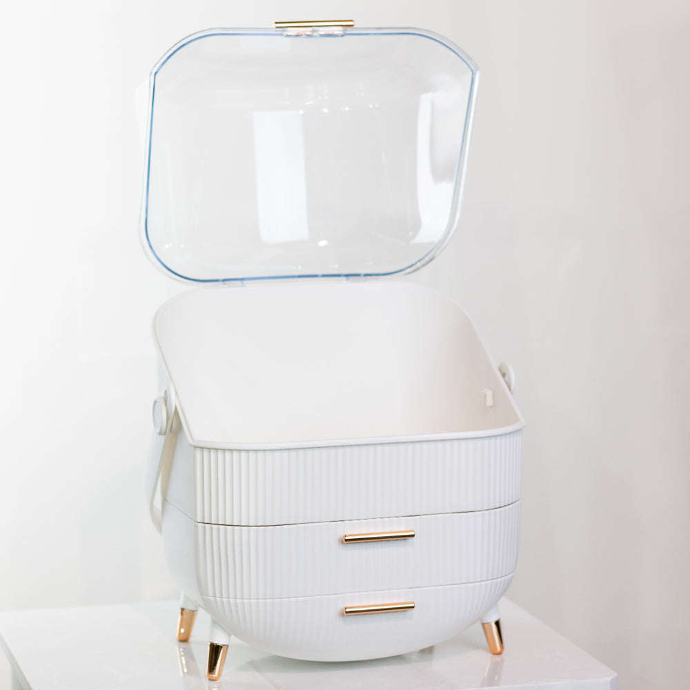 Cosmetics Storage Box 2 Drawer Various Colours