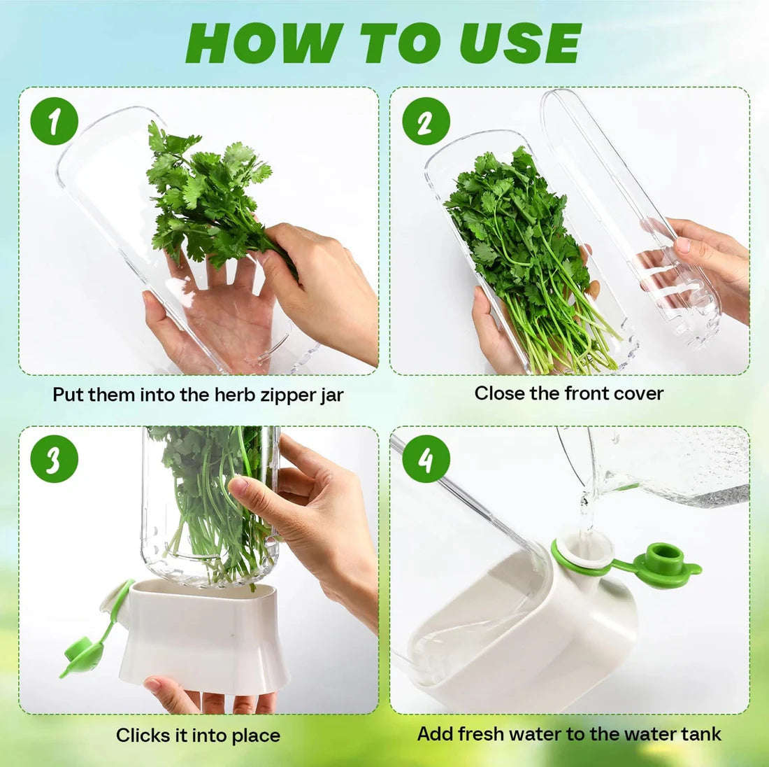MHome Fresh Herb & Vegetable Preserver Pods  Extend Fridge Freshness Longer
