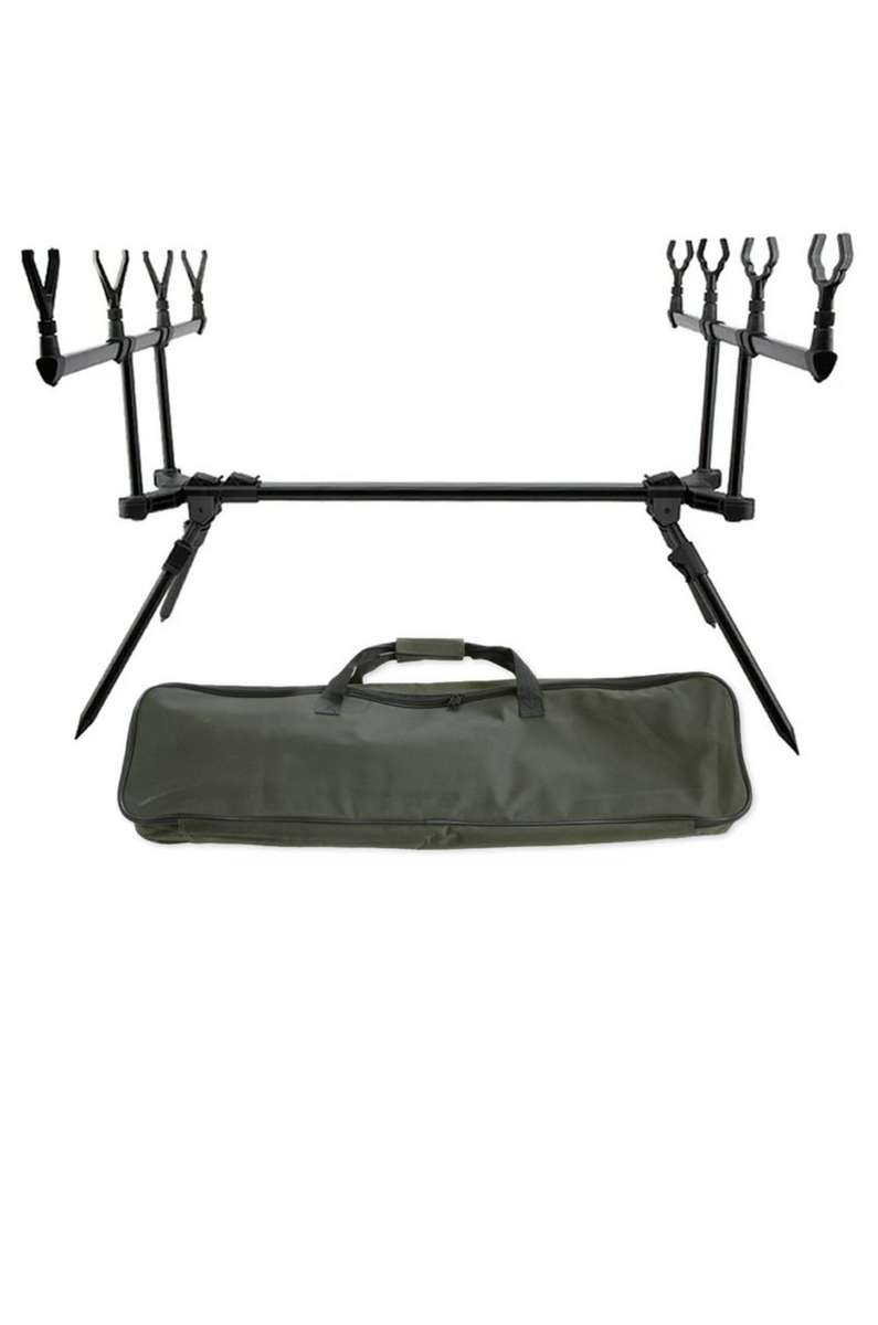 Pro Adjustable Carp Fishing 4-Rod Pod With Bag