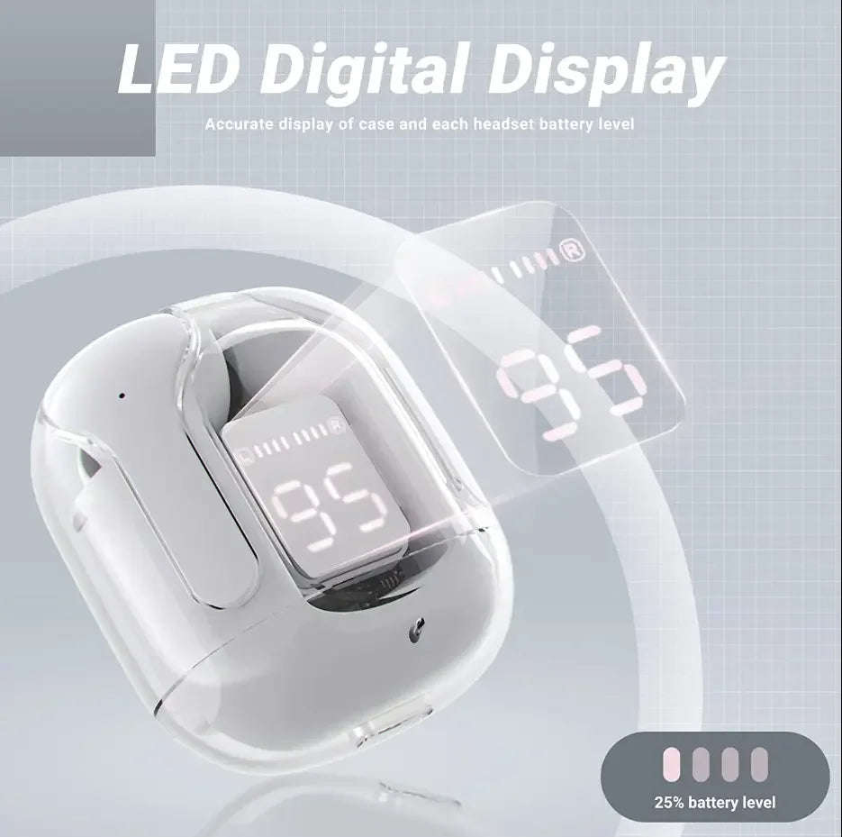 Bluetooth-Compatible 5.3 HiFi Stereo  LED  Digital Display Earbuds - Various Colours