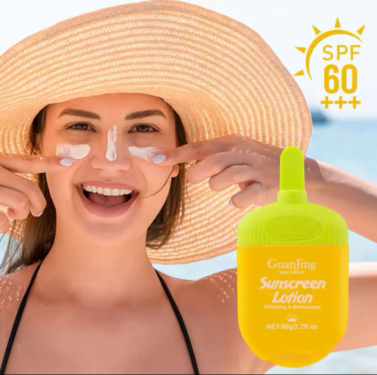 Sunscreen Face Cream SPF 60+ UV Protection Up To 8 Hours With Nicotinamide