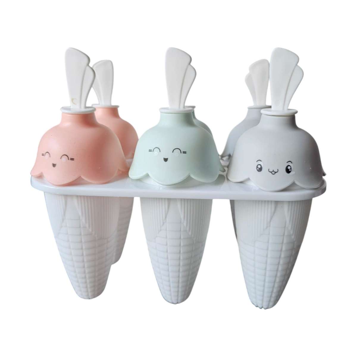 MHome Silicone Ice Cream Mold  6-Grid Reusable Popsicle Maker for Homemade Frozen Treats