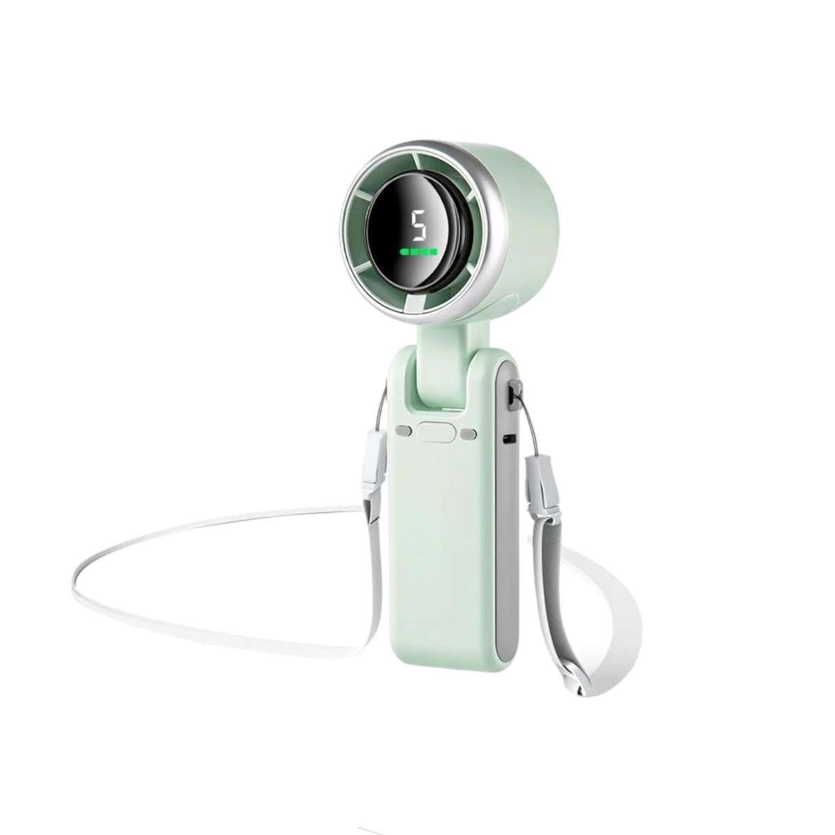 3-in-1 Mini Handheld Turbo Fan  Desk, Neck & Portable Cooling Fan (Rechargeable)