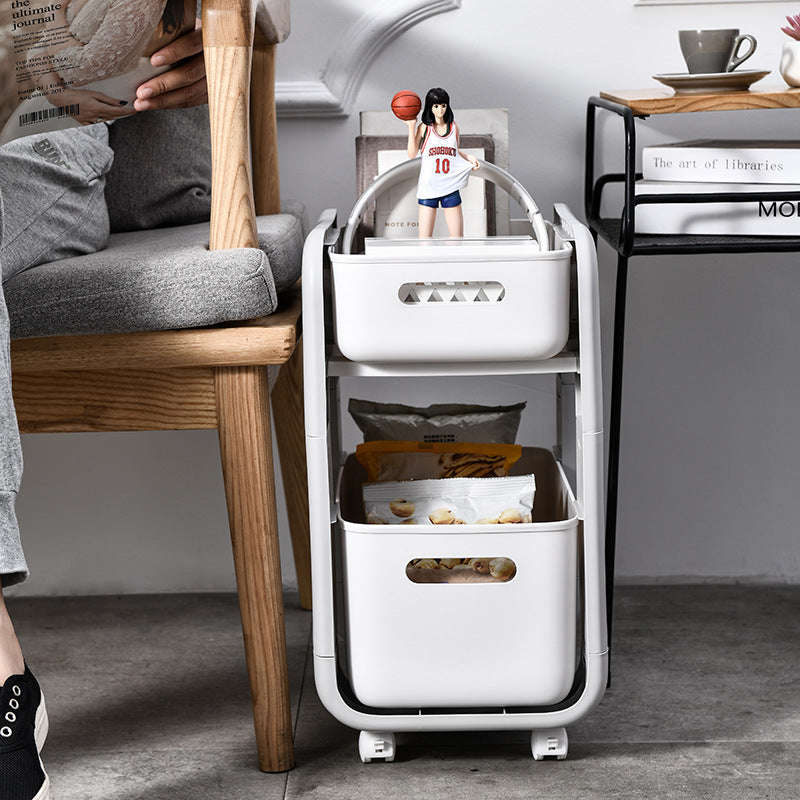 MHome Clean 2-Tier White Bathroom Organizer Shelf  Space-Saving Storage Rack