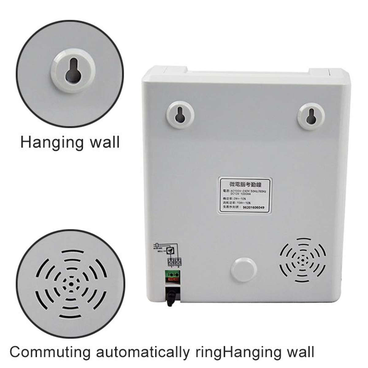 Electronic Time Clock Paper Card English Attendance Machine Punch Machine.Time & Attendance.