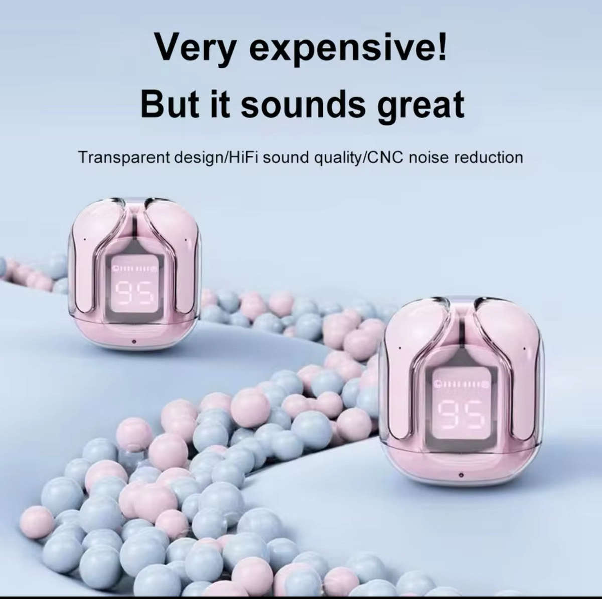 Bluetooth-Compatible 5.3 HiFi Stereo  LED  Digital Display Earbuds - Various Colours