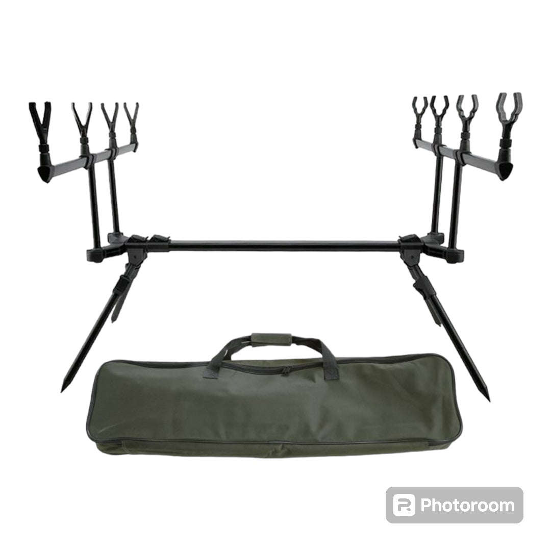 Pro Adjustable Carp Fishing 4-Rod Pod With Bag